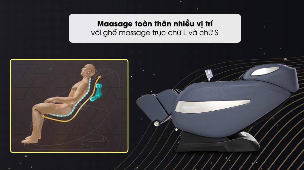 Ghế massage giúp cải thiện cấu trúc xương sống