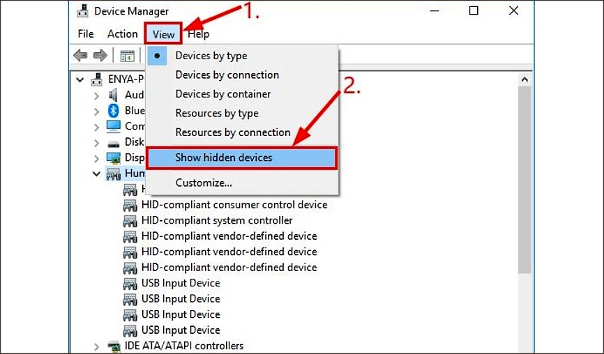 Cửa sổ Device Manager được mở ra