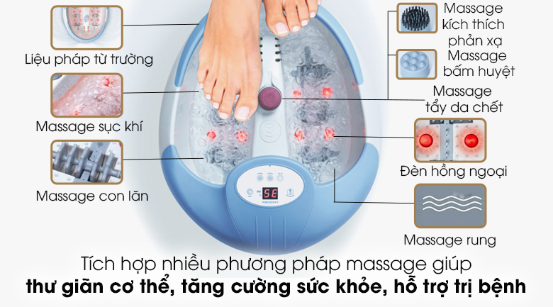 Đa dạng chức năng và chế độ massage