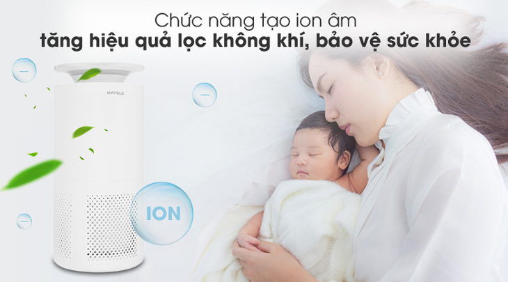 Chức năng tạo ion âm giúp tăng hiệu quả lọc không khí, bảo vệ sức khỏe.