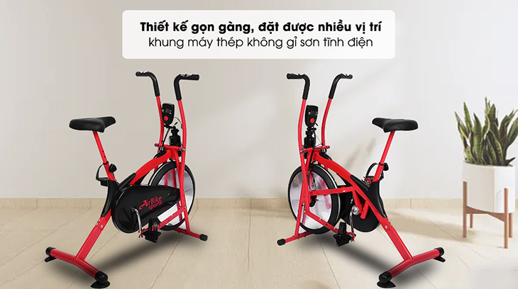 Xe đạp tập thể dục có thiết kế gọn, tiện lợi