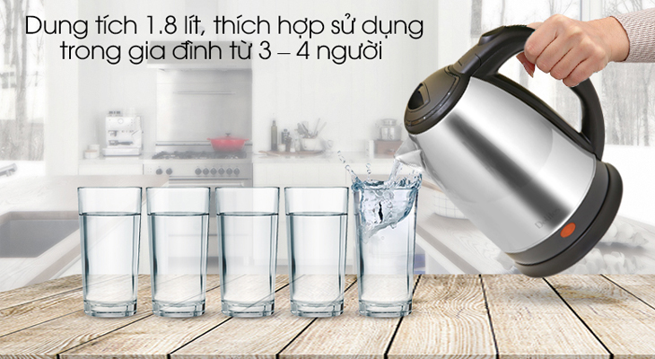 Bình đun siêu tốc Delites 1.8 lít ST18S05 