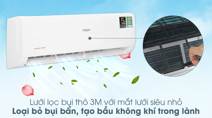 Máy lạnh Aqua Inverter 1 HP AQA-KCRV10TK