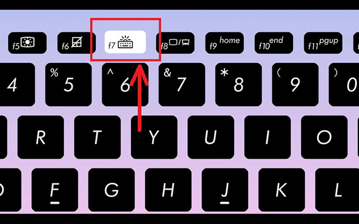 Cách thứ nhất, bạn hãy nhìn vào nút phím từ F1 đến F12 có nút phím nào có biểu tượng hình đèn hay không