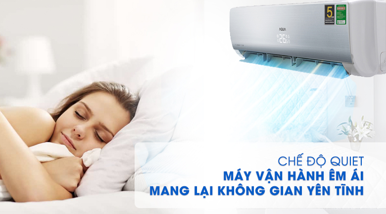 Máy lạnh Gree được trang bị chế độ hoạt động êm (Quiet)