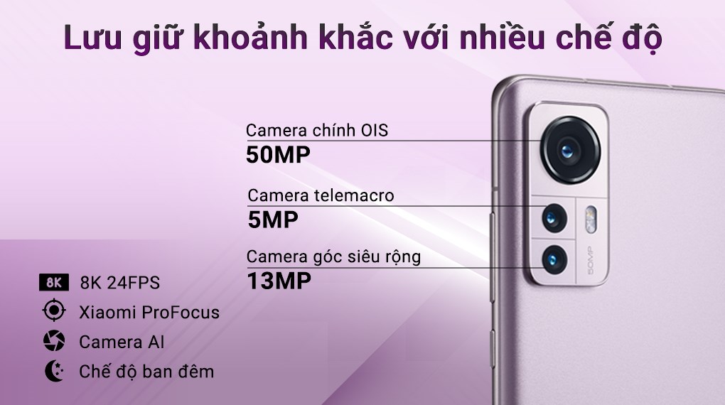 Cụm camera Xiaomi 12 xịn xò