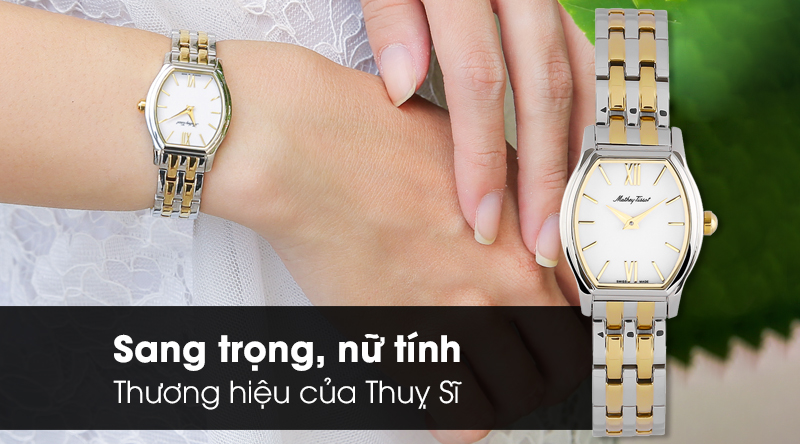 Nếu mẹ bạn vẫn còn có phong cách trẻ trung, thời trang sành điệu thì bạn có thể chọn cho mẹ chiếc đồng hồ mặt vuông