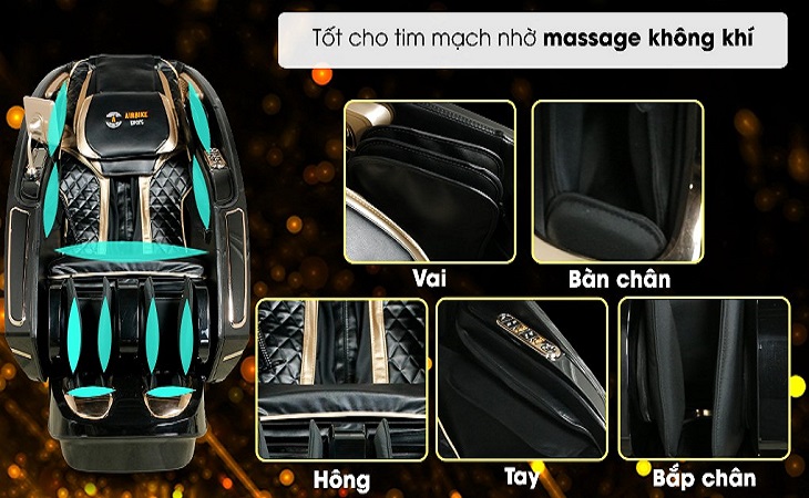 Ghế Massage Airbike Sports MK-337 tốt cho tim mạch nhờ có massage không khí