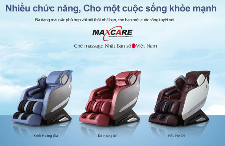 Ghế massage Maxcare được xem là ghế massage Nhật Bản số 1 tại Việt Nam