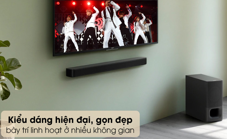 Thiết kế tối giản chi tiết, rất sang khi kết hợp với tivi