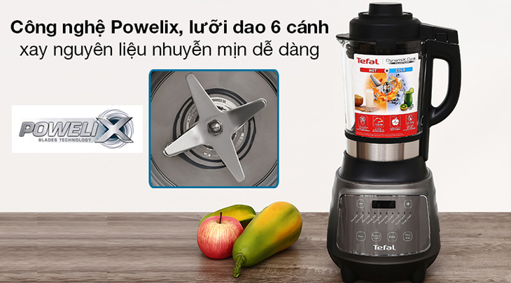 Máy làm sữa hạt đa năng Tefal BL967B66 có công nghệ lưỡi dao Powelix độc quyền giúp xay nhuyễn, mịn nguyên liệu nhanh chóng