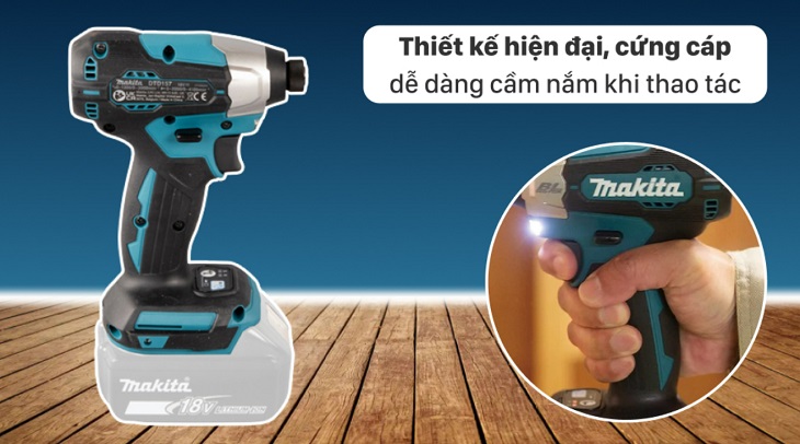 Máy vặn vít dùng pin Makita DTD157Z 18V có hiệu suất hoạt động cao, vận hành êm và tiết kiệm điện