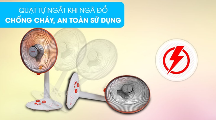 Tự ngắt khi quạt ngã