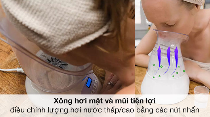 Máy xông hơi mặt ngăn ngừa các bệnh về xoang, mũi, họng