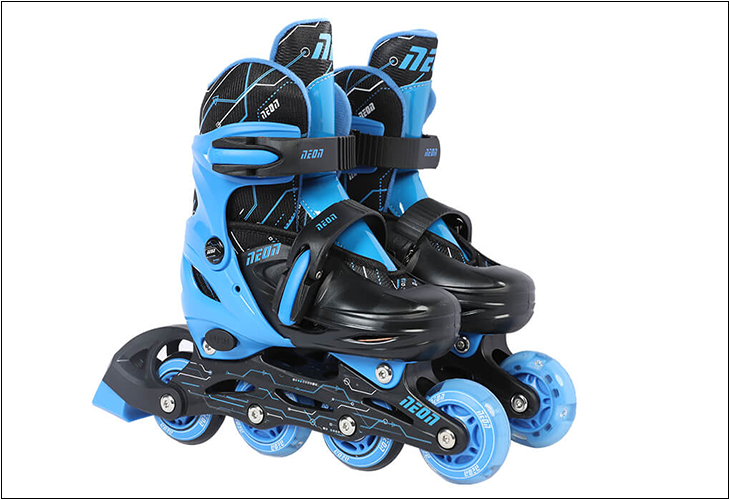 Patin Neon Inline Yvolution NT07B4 được làm từ nhựa cao cấp, đảm bảo an toàn cho bé