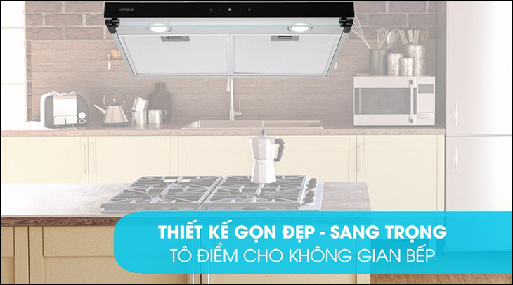 Máy hút mùi than hoạt tính có kiểu dáng nhỏ gọn, tiết kiệm không gian 