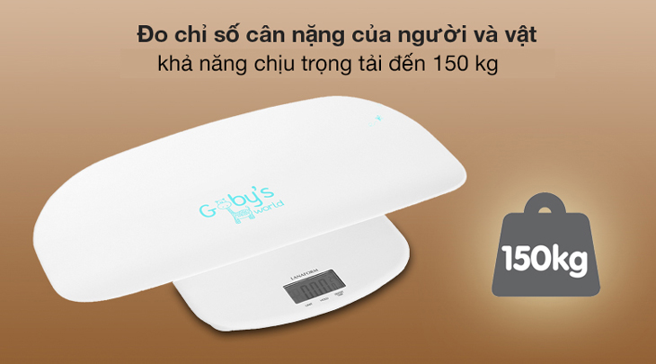 Cân trẻ em đa năng Lanaform LA090326 có thể đo chỉ số cân nặng của người và vật dưới 150kg