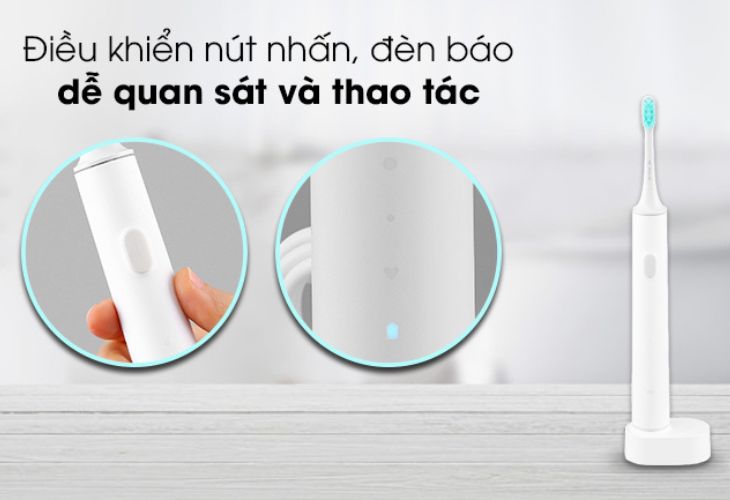 Bàn chải điện Xiaomi có thiết kế đơn giản, dễ sử dụng