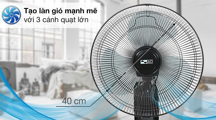 Quạt treo AC AWF01A163 Gray tạo làn gió mạnh mẽ với 3 cánh quạt lớn