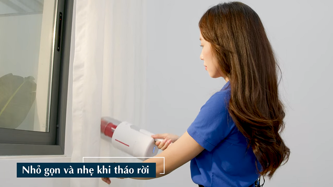 Thiết kế 2 trong 1, sử dụng như máy hút bụi cầm tay