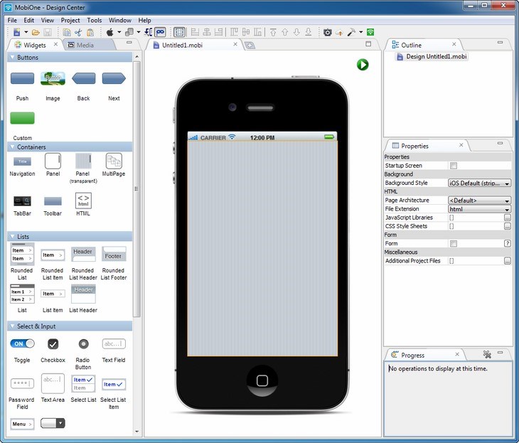 Phần mềm giả lập iOS - MobiOne Studio