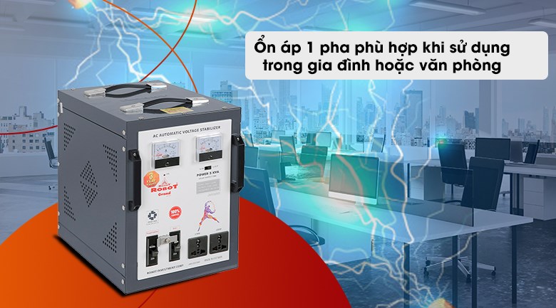 Ổn áp Robot 1 pha 5KVA 90