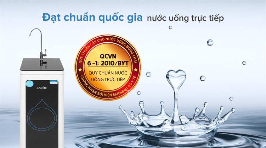 Máy lọc nước RO Karofi B930 9 lõi đạt chuẩn quốc gia nước uống tinh khiết, giúp bảo vệ sức khỏe người dùng