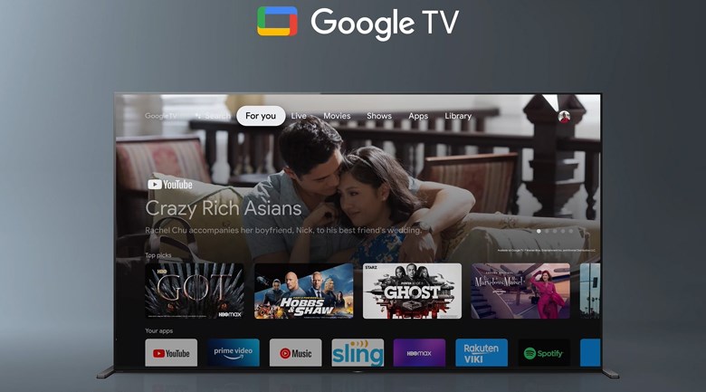 Android Tivi OLED Sony 4K 55 inch XR-55A90J sở hữu hệ điều hành Android 10 với giao diện Google TV trực quan