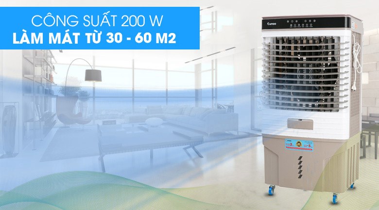 Quạt điều hòa Rapido 9000D phù hợp làm mát cho phòng từ 30 - 60m2