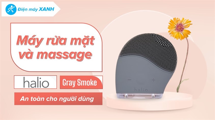 Máy rửa mặt và massage Halio Gray Smoke là sản phẩm đến từ thương hiệu Halio uy tín  