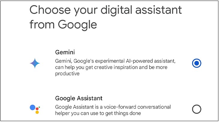 Chuyển đổi từ Gemini sang Google Assistant thật dễ dàng