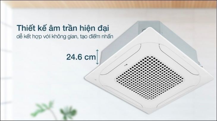 Máy lạnh âm trần LG 5 HP ATNQ48GMLE7 có thiết kế thông minh, công suất làm mát phù hợp với phòng có diện tích rộng như ở quán cà phê, nhà hàng
