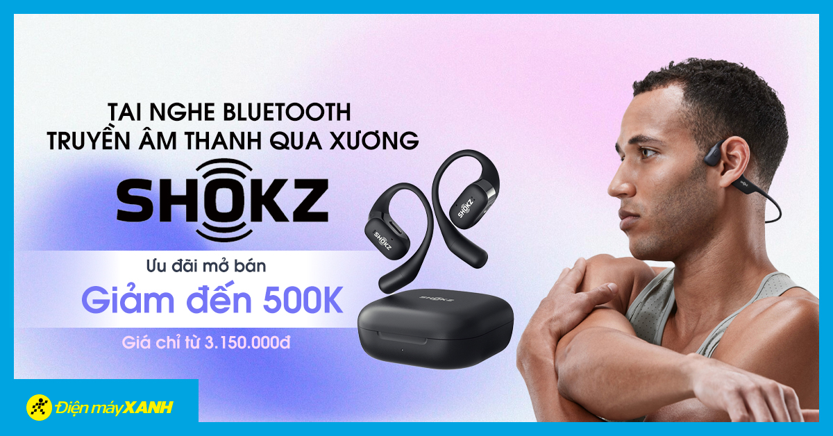 Tai nghe truyền xương Shokz đã có tại Điện máy XANH. Ưu đãi mở bán giảm đến 500K