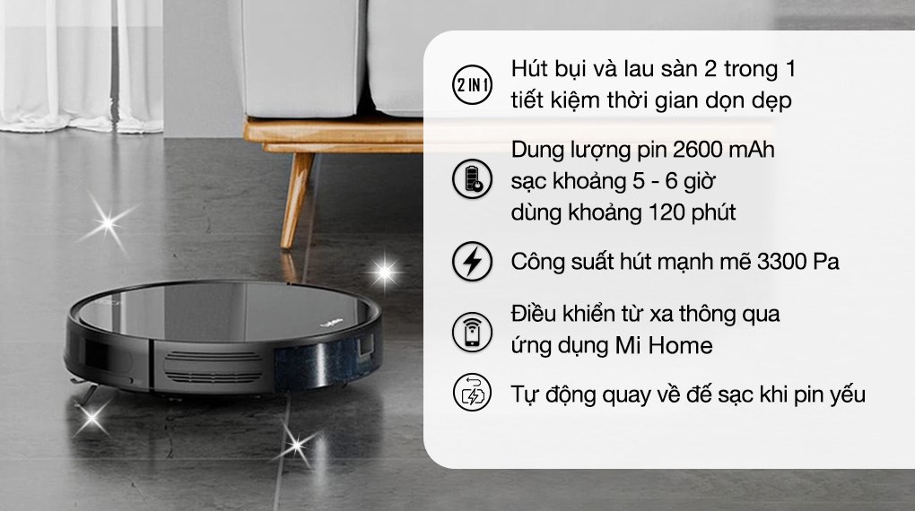 Robot hút bụi lau nhà Lydsto G1