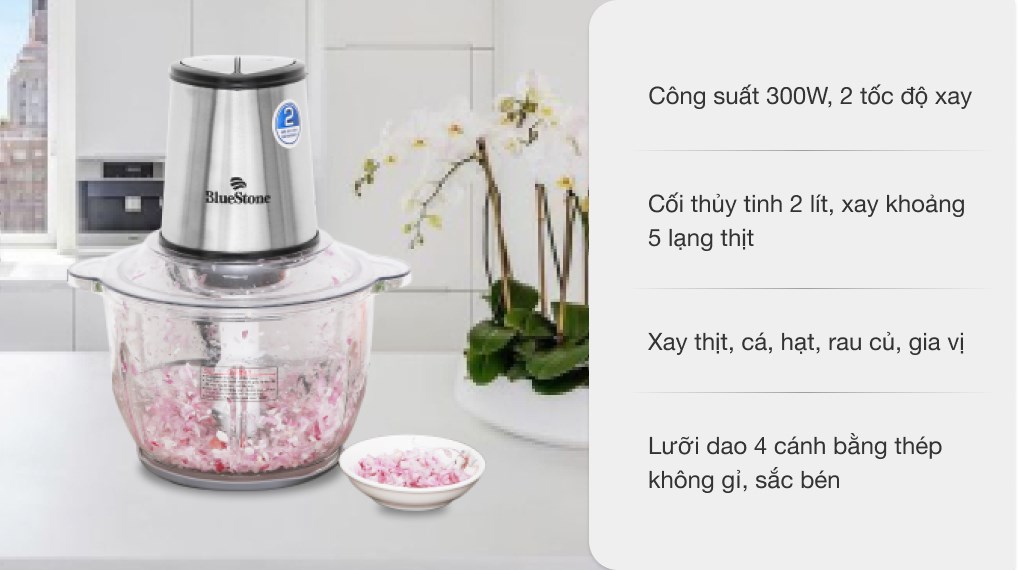 Máy xay thịt đa năng BlueStone CHB-5149 300W 2 lít