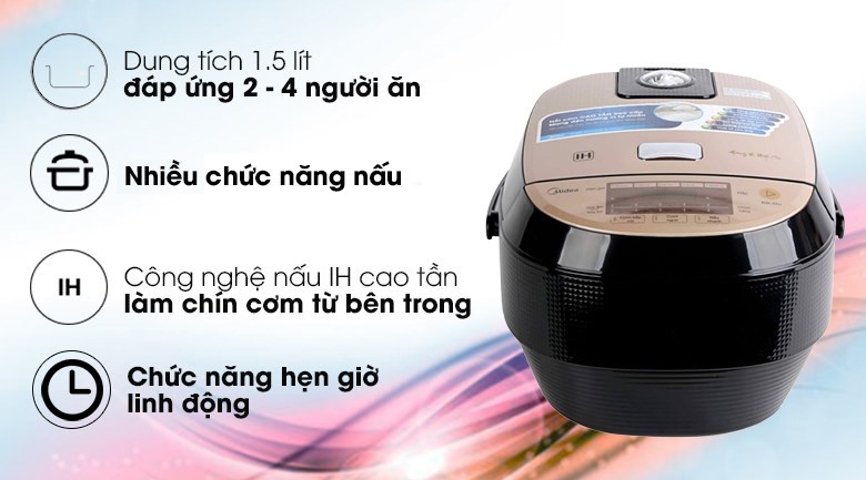 Nồi cơm cao tần Midea 1.5 lít MB-HS4007