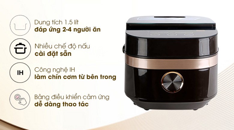 Nồi cơm cao tần Midea 1.5 lít MB-HS4008