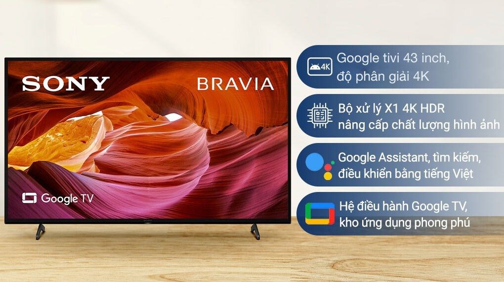 Google Tivi Sony 4K 43 inch KD-43X75K