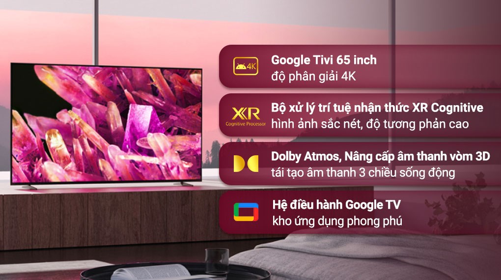 Google Tivi Sony 4K 65 inch XR-65X90K