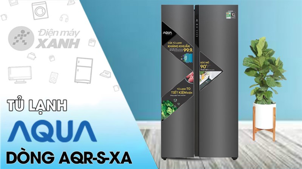 Tủ lạnh Aqua Inverter 541 lít Side By Side AQR-S541XA(BL)