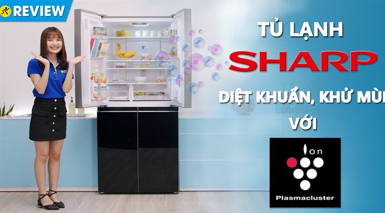Tủ lạnh Sharp Inverter 401 lít Multi Door SJ-FXP480VG-BK