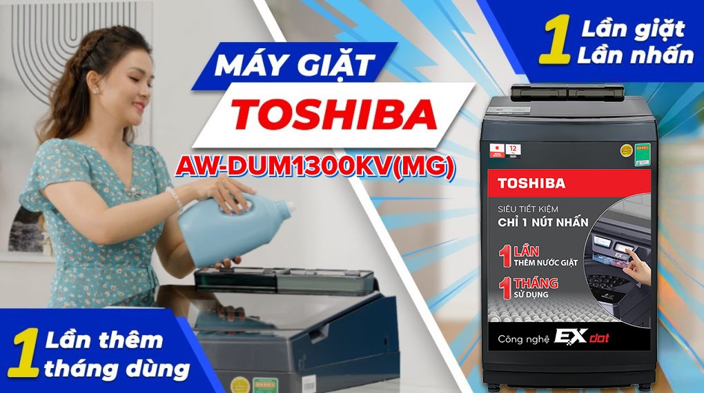 Máy giặt Toshiba Inverter 12 kg AW-DUM1300KV(MG)