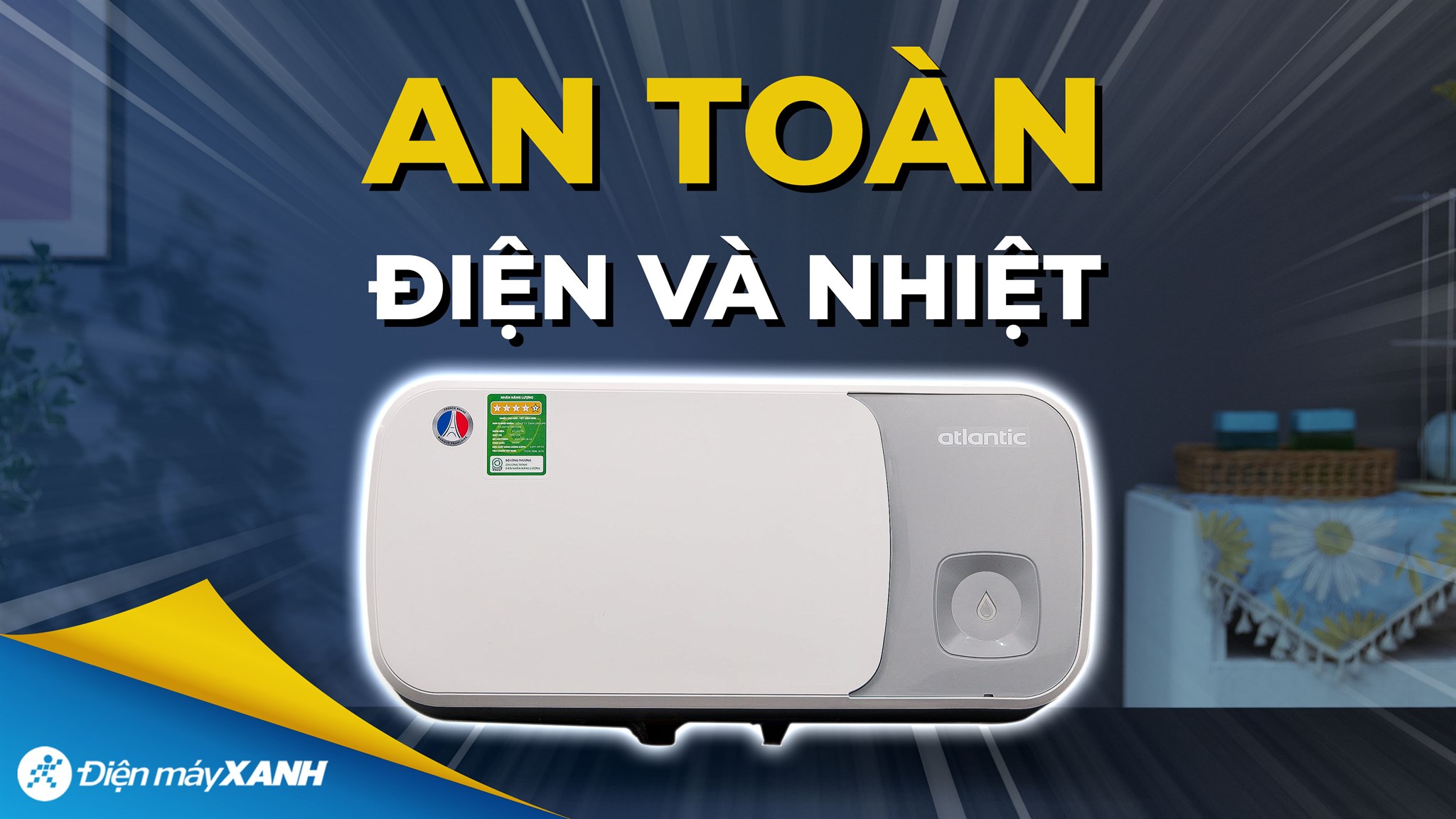 Máy nước nóng gián tiếp Atlantic 20 lít SWH 20H M-14 ESA SLIM 823044