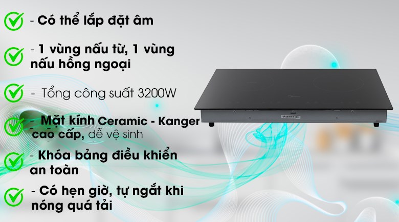 Bếp từ hồng ngoại lắp âm Midea MC-IHD361