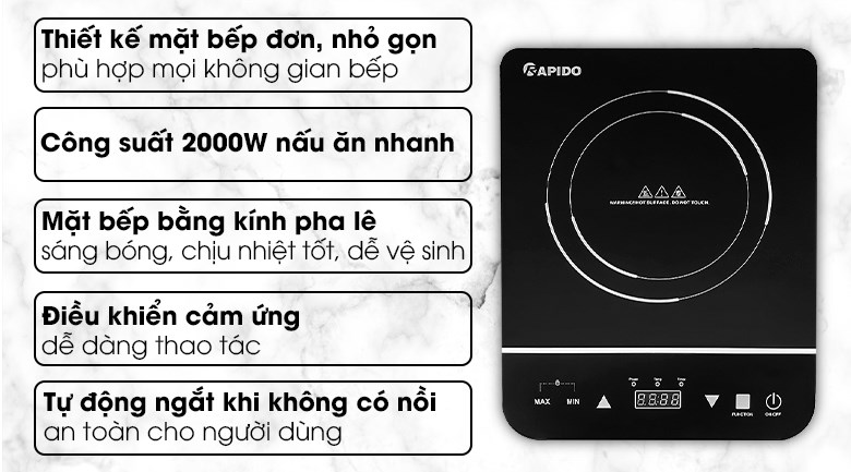 Bếp từ Rapido RI2000ES