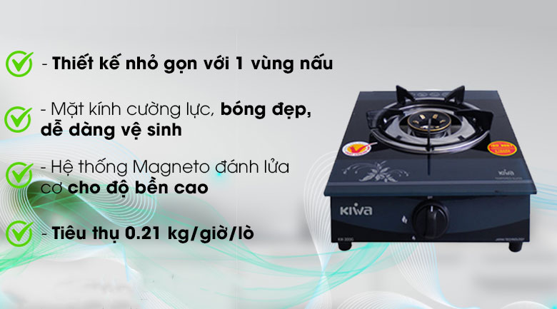 Bếp ga đơn Kiwa KW-300G