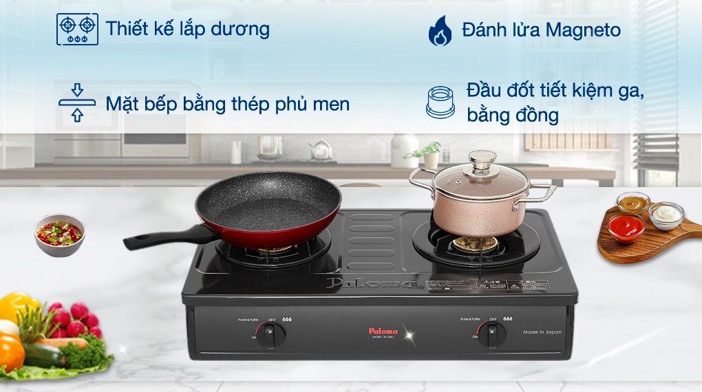 Bếp ga đôi Paloma PA-7MEJ