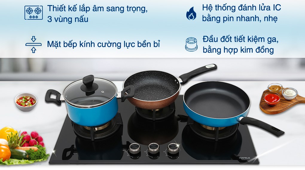 Bếp ga âm Hafele HC-G783B