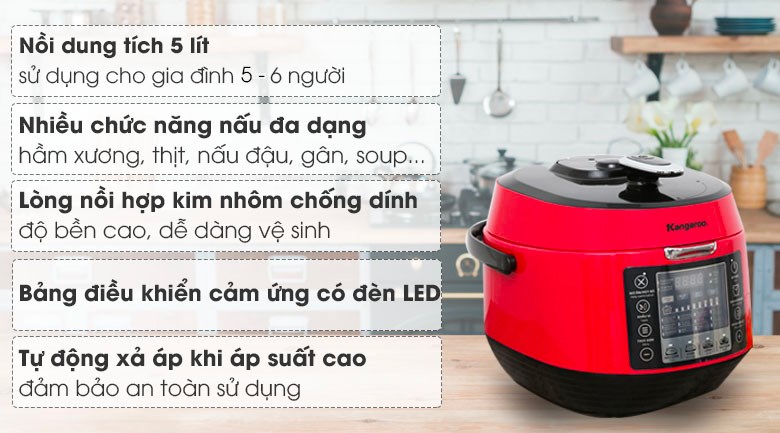 Nồi áp suất điện Kangaroo KG5P3 5 lít