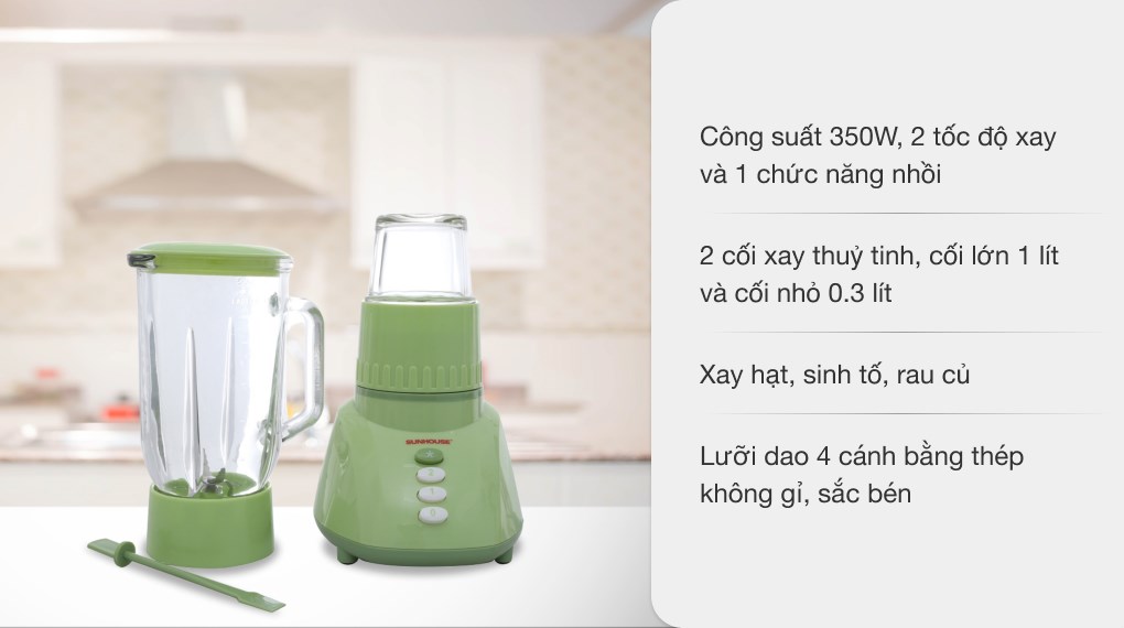 Máy xay sinh tố đa năng Sunhouse SHD 5112 Xanh